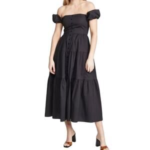 STAUD Tiered Midi Dress Size 12